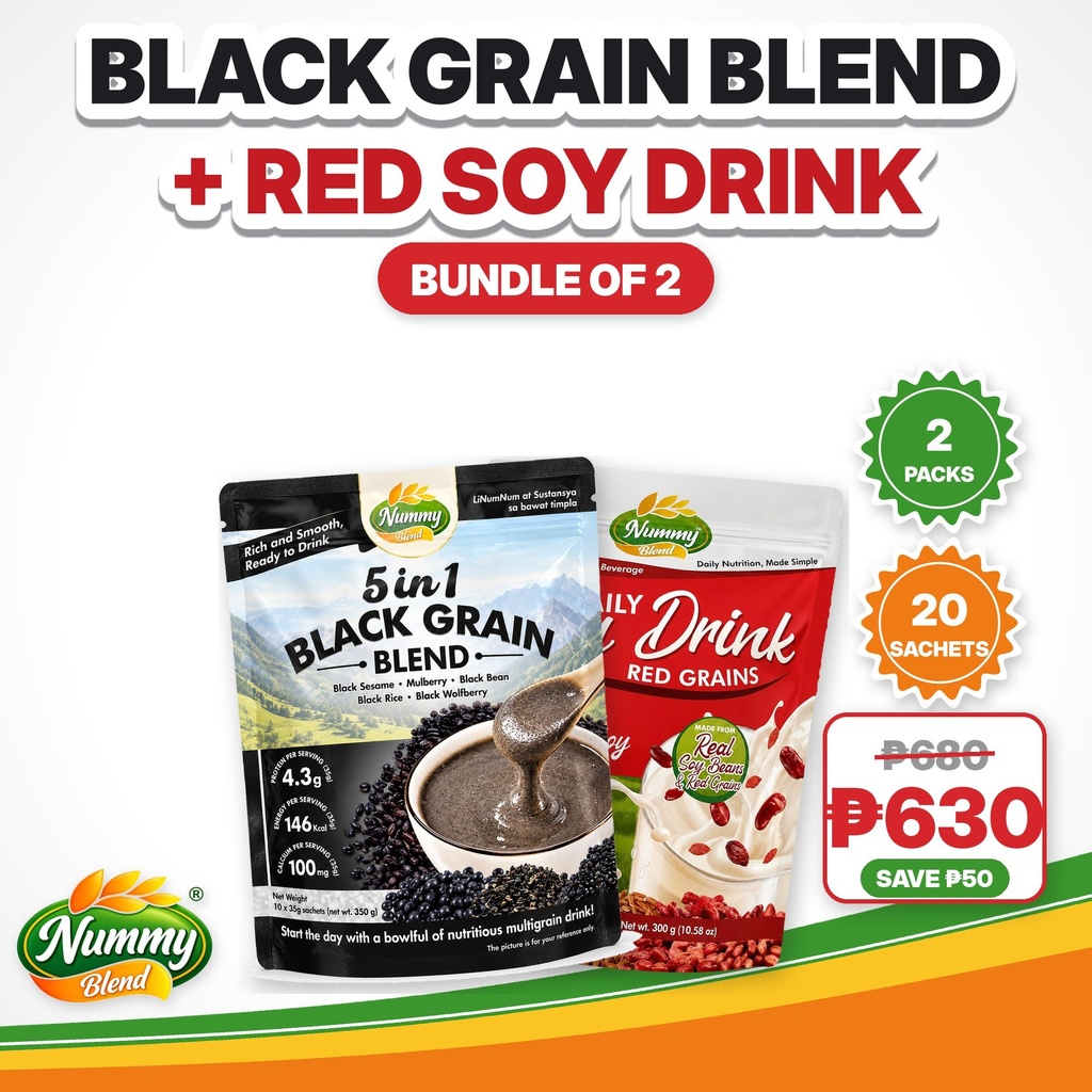 Mixed Bundle: 1 Black Multigrain + 1 Red Soy