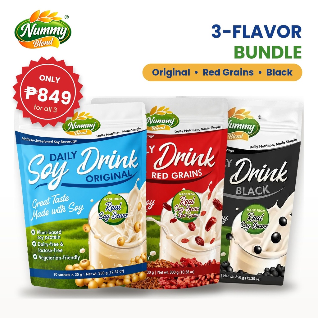[NB-SOY-ORG-RED-BLK-3PK] Mixed Bundle: 1 Original Soy + 1 Red Soy + 1 Black Soy