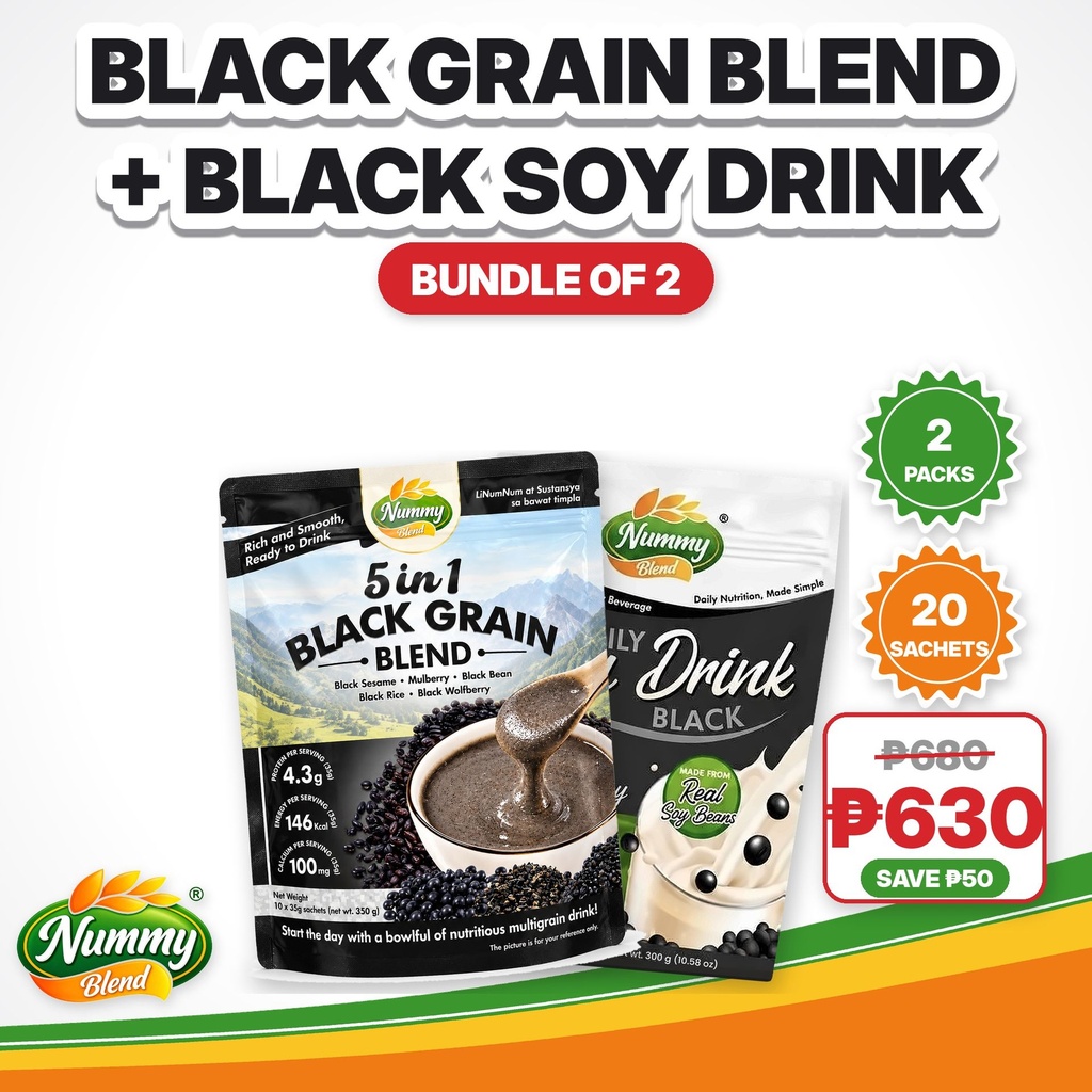 Mixed Bundle: 1 Black Multigrain + 1 Black Soy